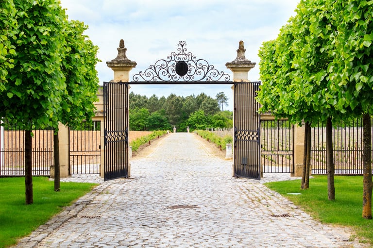 Luxury iron gate entrance