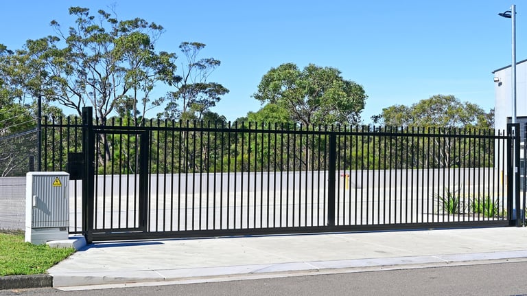 Heavy duty steel swinging gate