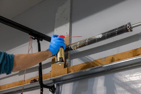 Garage door spring maintenance