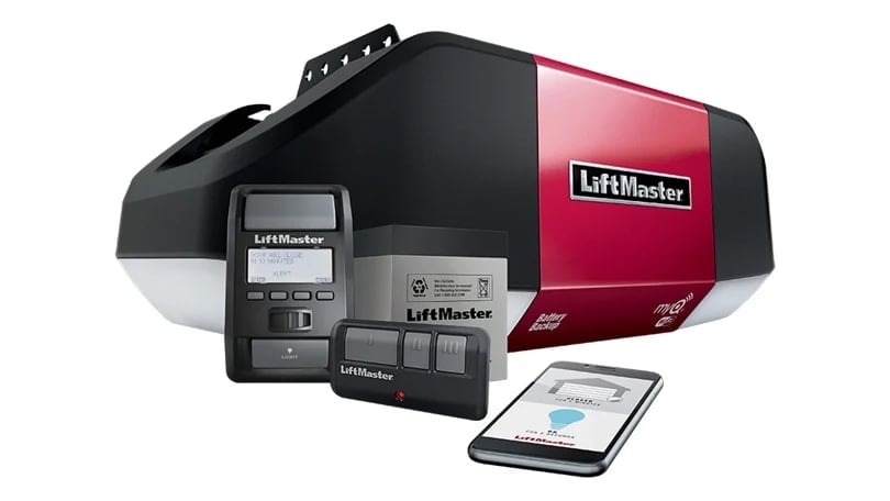 Smart Wi-Fi garage door opener Coquitlam — LiftMaster system with remote control and smartphone app for residential homes