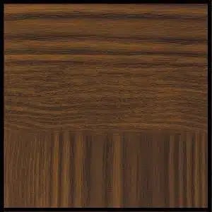 Three samples of wood grain textures showing different stains and finishes in brown tones