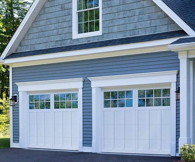 Heritage garage door on home