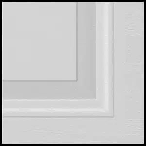 Nested white and gray square frames on a light gray background